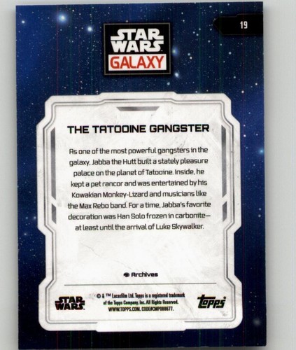 2024 Topps Chrome Star Wars Galaxy The Tatooine Gangster #19 - Bild 2 von 2