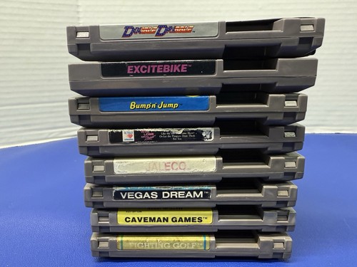 Original Nintendo Game Lot 8 Games Double Dribble Excitebike Bases Loaded - Picture 2 of 4