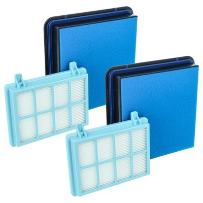 2x Filter-Set Hepa für Philips PowerPro Compact FC9332/09 FC9332/07 FC9333/07