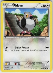 Pokemon Pidove 84/114 Black and White Common card