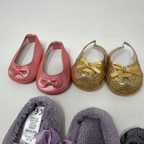 American Girl 18” Doll Lot of 8 Pairs of Shoes Slippers Isabelle Hoffman - Picture 5 of 7