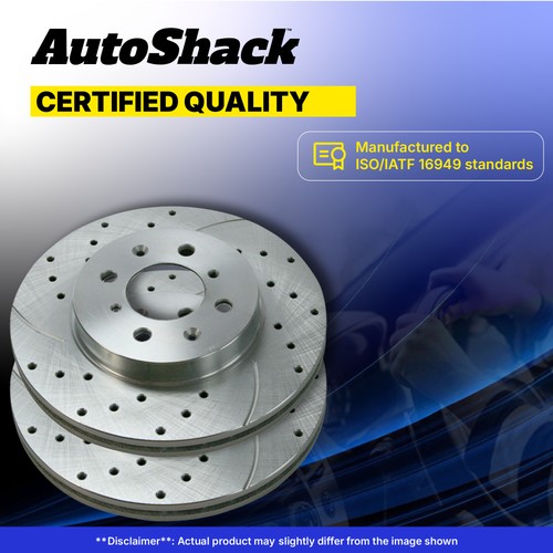 Front Drilled Slotted Brake Rotors for Dodge Ram 1500 Ram 2500 Ram 3500 V8 - Picture 7 of 7