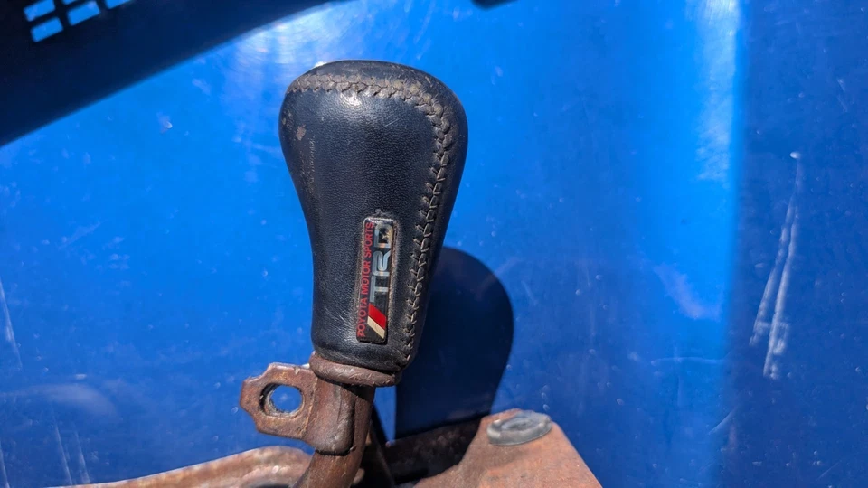 Mk2 Toyota MR2 TRD caja de cambios de tiro corto + brazo + perilla de cuero negro SW20 93 + Foto 2 de 4