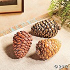 Set Of 3 Pinecone Decorations Glitter Northwoods Pine Cone Lodge Fall Home Decor