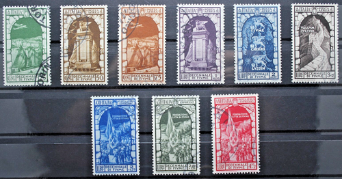 Italia Regno 1934 Decennale Annessione Di Fiume Serie P.A. Timbrati (C.ST)