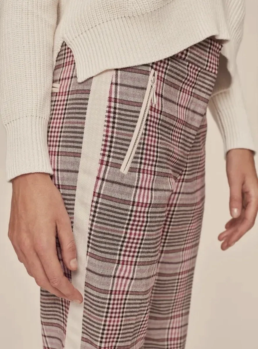 Check slim cropped best sale trousers