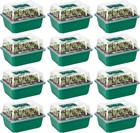 VIVOSUN 12 Pack Seed Starter Trays 144 Cell Germination Reusable Humidity Domes