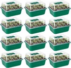 VIVOSUN 12-Pack Seed Starter Trays 144-Cell Germination Reusable Humidity Domes