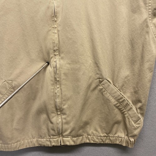Vintage Cutter Buck Jacket Mens XLarge Brown Khaki Bomber Zip Up Grandpa Cotton - Picture 14 of 20