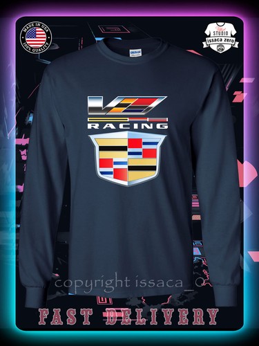 Neu Cadillac Racing CTSV Logo Herren Langarm American Issaca T-Shirts - Bild 2 von 14