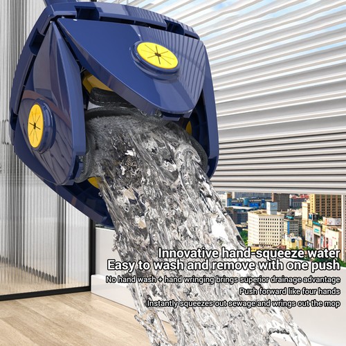 Fregona de limpieza de pisos ajustable fregona húmeda y seca para el hogar pared coche suministros de cocina - Imagen 4 de 26