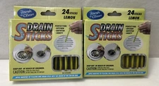 New Fresh -n- Clean Drain Odor Sticks Lemon Scent 2-PACK 48 Sticks Total