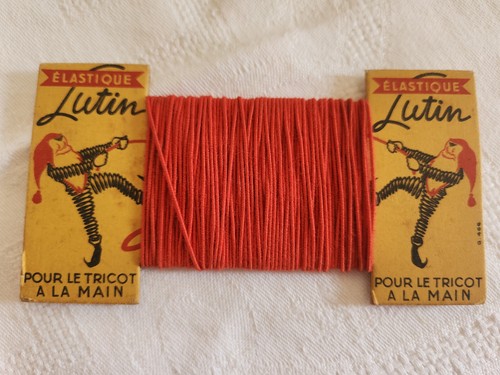 Collection Haberdashery Antique Card Wire Elf Elastqiue Red T3 - Picture 4 of 5