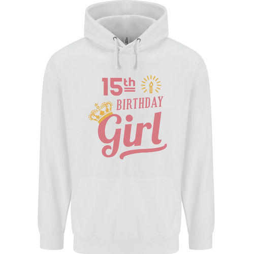 15th Birthday Girl 15 Year Old Princess Childrens Kids Hoodie - Picture 80 of 86
