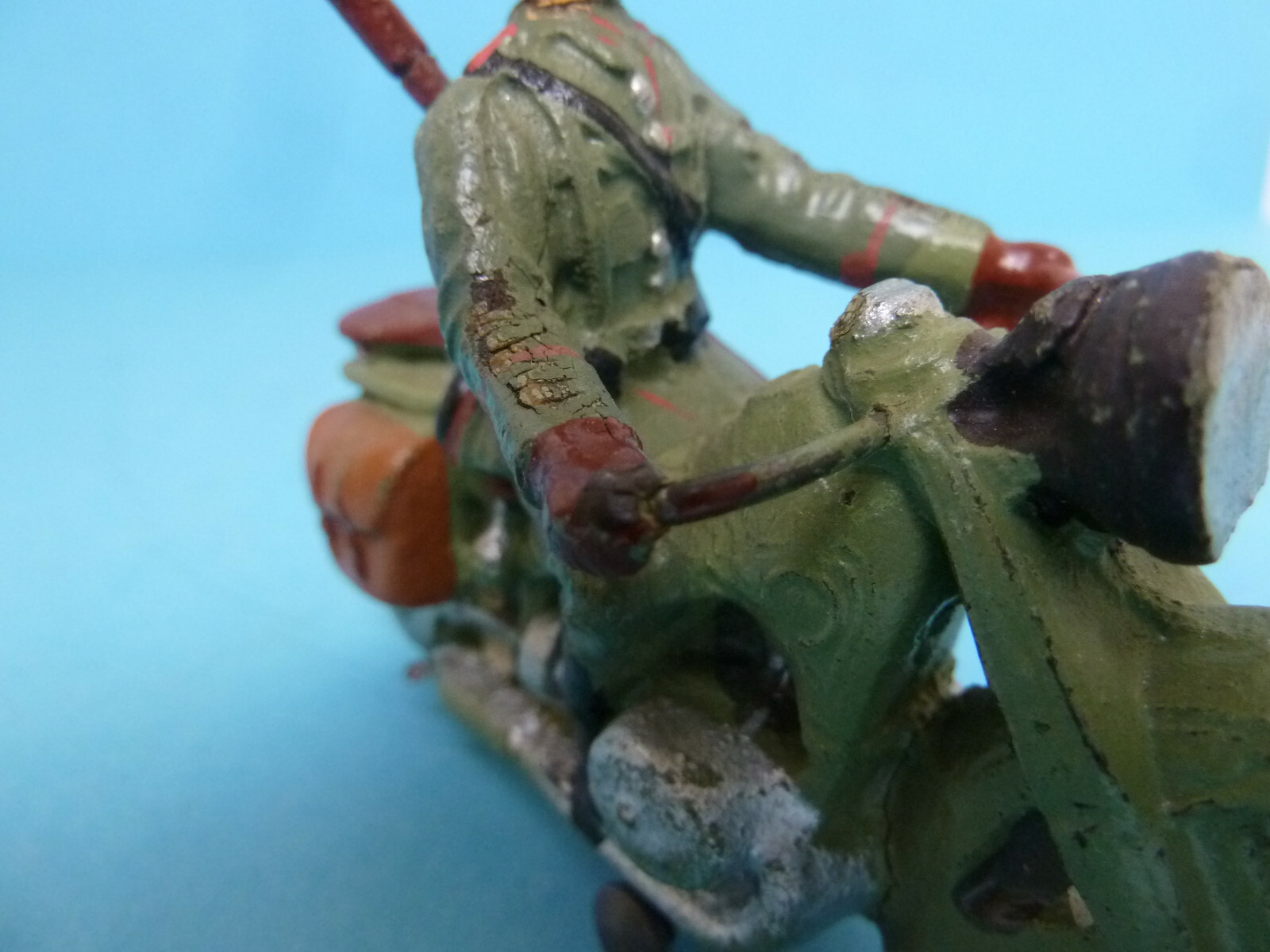 Details zu Elastolin Motorrad Wehrmacht Masse Stützräder original selten / X 51 Beliebte Angebote
