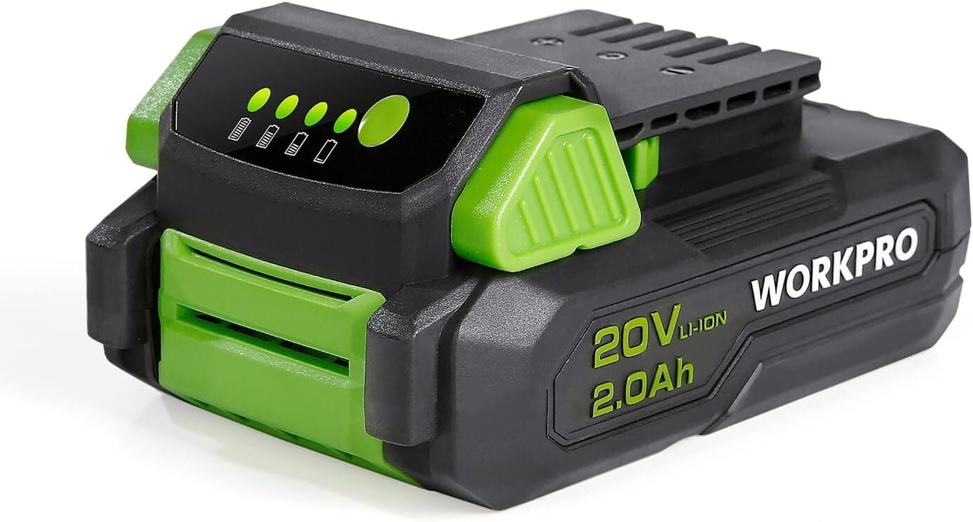WORKPRO 20V 2.0Ah Lithium-ion Battery with Power Indicator