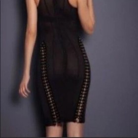 Agent Provocateur Skylar Black Sexy Lace Up Corset Dress 2 / XS