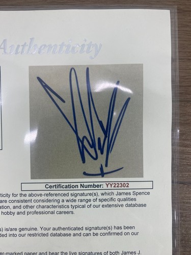 Chris Cornell of Soundgarden Autograph coa James Spence 4x6 Index Card - Picture 5 of 7