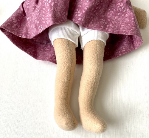 Handmade Plush Baby Doll & Clothes Needlepoint Face 16" coat dress jacket - Picture 8 of 10