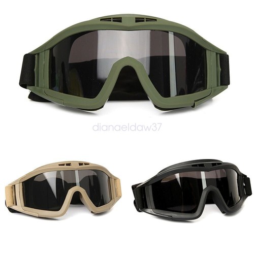 Anti-Fog Safety Goggles Tactical 3 Lens Protected Airsoft Shooting Goggles AUS - Picture 22 of 25