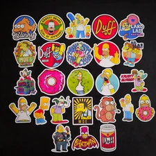 Simpsons Vinyl Stickers Bart Homer Cartoon Krusty The Clown Duff Beer Moe Funny