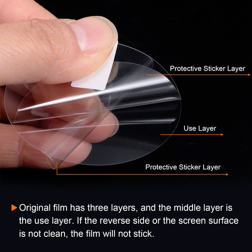 5pcs Watch Glass Screen Protectors 35mm HD High Definition PET Smartwatch Film - Photo 5 sur 8