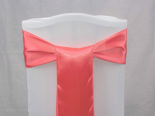 NEU Satin Stuhl Abdeckung Flügel Schleifen Krawatte Band Hochzeit Party Dekoration ~ KOSTENLOSER VERSAND - Bild 29 von 41