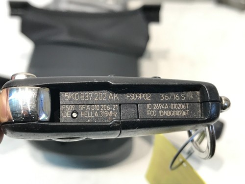 09-18 Volkswagen VW Tiguan Steering Column w/ Key Wiper Turn Signal Combo OEM - Picture 6 of 11