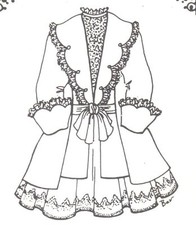 SEWING PATTERN fits 13-14" DOLL DRESS Victorian French Little Darling 513