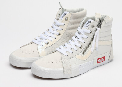 vans sk8 hi reissue trainers in beige