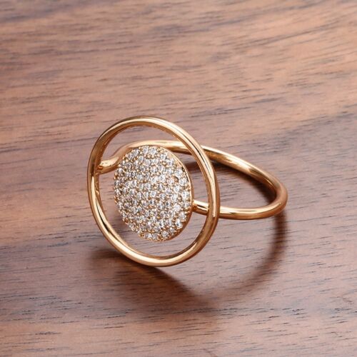 Unique Luxury Full Paved Ring Natural Zircon Natural Zircon Girls Fashion Gift - Picture 3 of 26