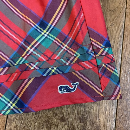 NWT Girls Vineyard Vines Jolly Plaid Party Skirt Lighthouse Red sz M (10-12) $65 - Picture 2 of 8