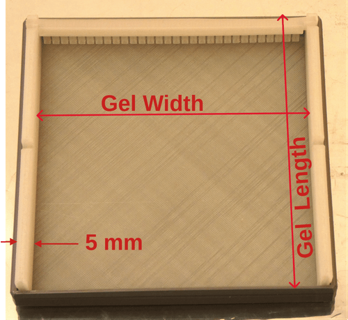 50 mm ADN Gel Agarosa Peine Caja Fundida Electroforesis Horizontal 12 Peines 2 Bandejas - Imagen 7 de 7