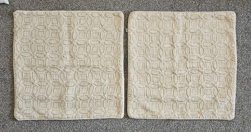 NWOT 2 ~ 20" Square Celerie Ivory Pillow Shams Covers by Celerie Kemble - Picture 1 of 4