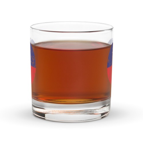 Maßgeschneidertes nationalistisches chinesisches Roundel Rocks Glas - Bild 2 von 2