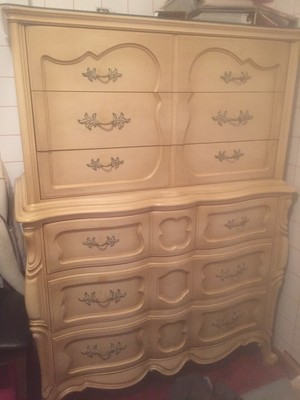 Vintage Early 1950 S French Provincial Wood Bedroom Set Ebay