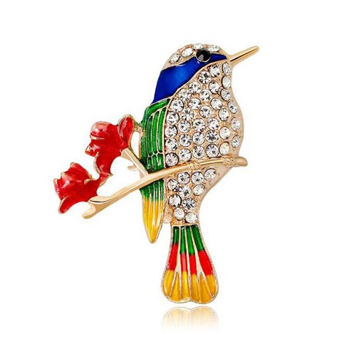 Fashion Colorful Birds Enamel Brooch Corsage Delicate Clothing Accessories Gifts - Picture 7 of 10