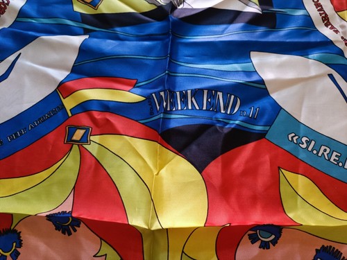 Bolaffi scarf sailing collection yacht sail naviguer 100% silk silk silk vintage mint - Picture 10 of 12