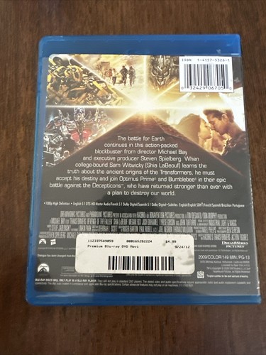 Transformers: Revenge of the Fallen (Blu-Ray) Great Condition - Picture 2 of 2