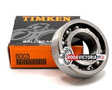 TIMKEN 6003 DEEP GROOVE BALL BEARING, OPEN, NO SEALS 17x35x10mm