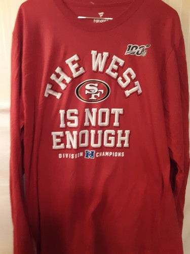 + NFL SAN FRANCISCO 49ers Division CHAMPIONS 2019 Fanatics long sleeve Tee L NEW