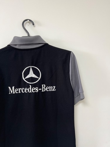 Vintage 90s Mercedes-Benz Racing Polo Tare Rally Team T Shirt Mens sz S - Picture 6 of 13