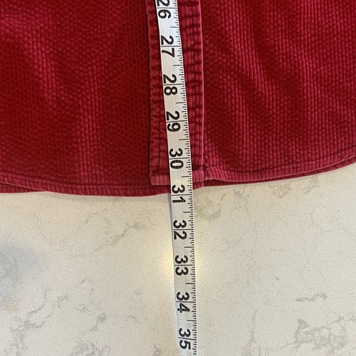 Vintage Ralph Lauren rotes Hemd Herren Medium Blaire Cord Knopfleiste Polo Bär - Bild 14 von 15