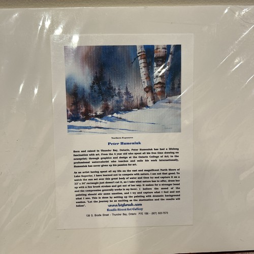 Northern exposure by Peter HUMENIUK painting 11”X14” Matted - Picture 8 of 12