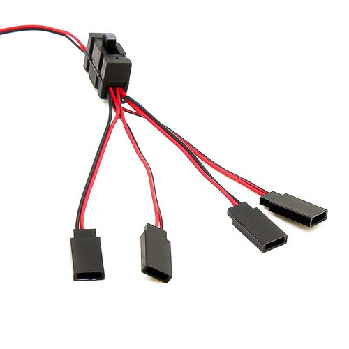 4-Way Wire LED Light ON/OFF Switch Y Cable for 1/10 SCX10 TRX-4 RC Crawler Car - Picture 3 of 7