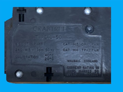 CRABTREE C50 15A TP Typ C M34 MCB 3-polig Phase 15 Amp MCB Leitungsschutzschalter - Bild 4 von 4