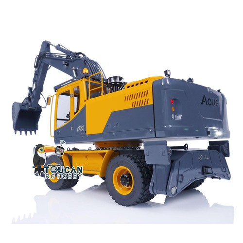 LESU 1/14 Metal RC Hydraulic Wheeled Excavator Aoue ET30H PL18EV TX Smoke Light - 第 11/24 張圖片