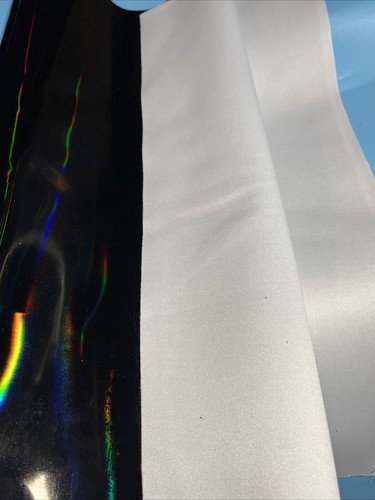 Holographic Gloss Black  Vinyl Fabric  - Picture 5 of 5