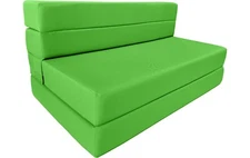 Lounger Folding Foam Mattress, Portable Sleepover Sofa Bed 6 x 48 x 80 Lime