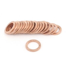 20Pcs 14mmx20mmx2mm Copper Crush Washer Flat Ring Seal Gasket Fitting -80 to 30C
